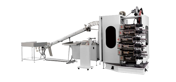 Six color curved cup printing machine